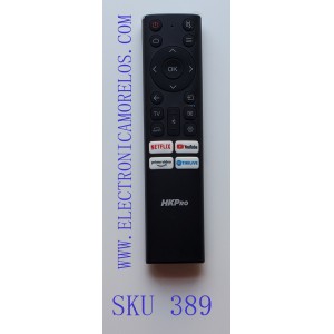CONTROL REMOTO ORIGINAL PARA SMART TV HKPRO ((NUVO)) / NUMERO DE PARTE JH-20211
